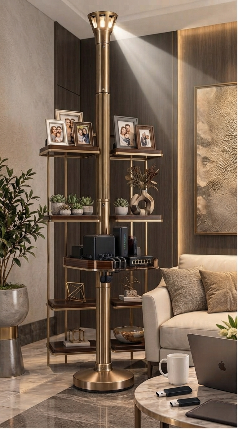 Decorative LiFi Lamp in a living room